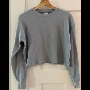 Aritzia / TNA Long Sleeved Waffle Shirt - Size Small - Light Blue